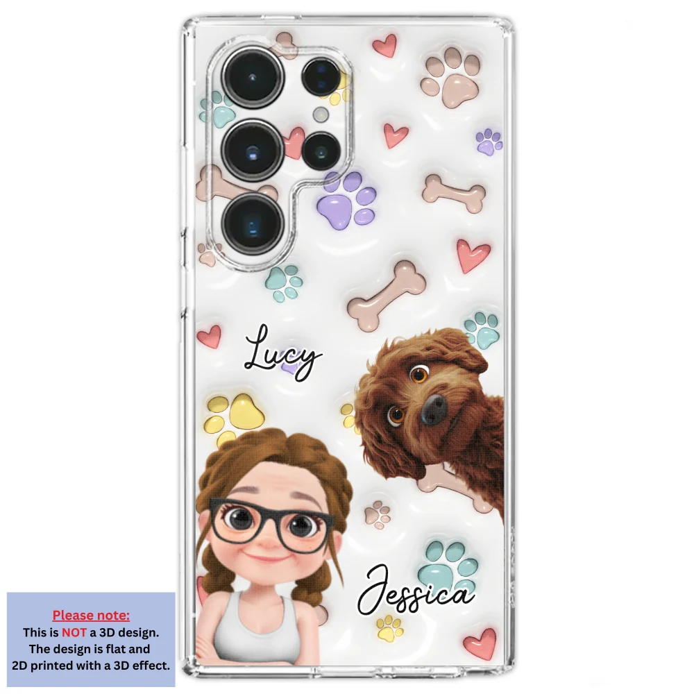 Her Baby Lovely Dogs - Personalized Custom 3D Inflated Effect Phone Case - Image 28