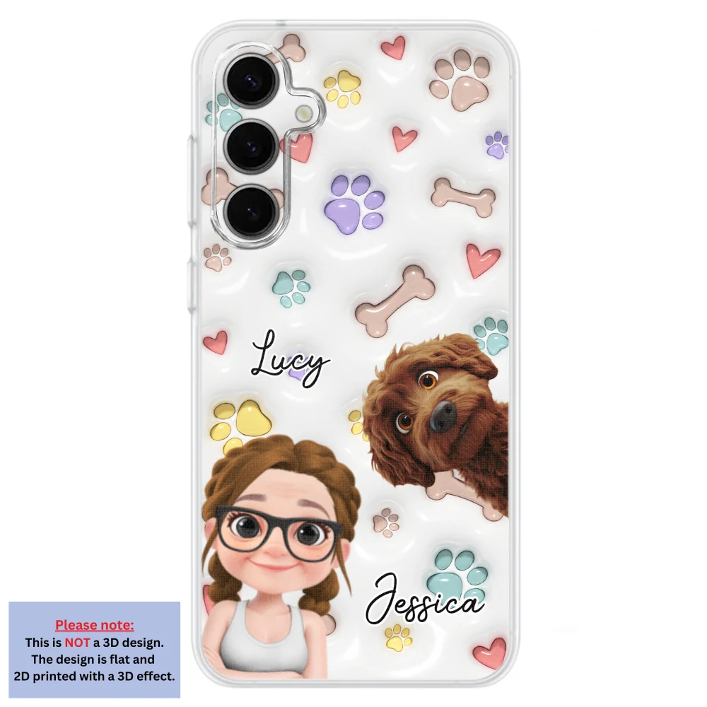 Her Baby Lovely Dogs - Personalized Custom 3D Inflated Effect Phone Case - Image 29