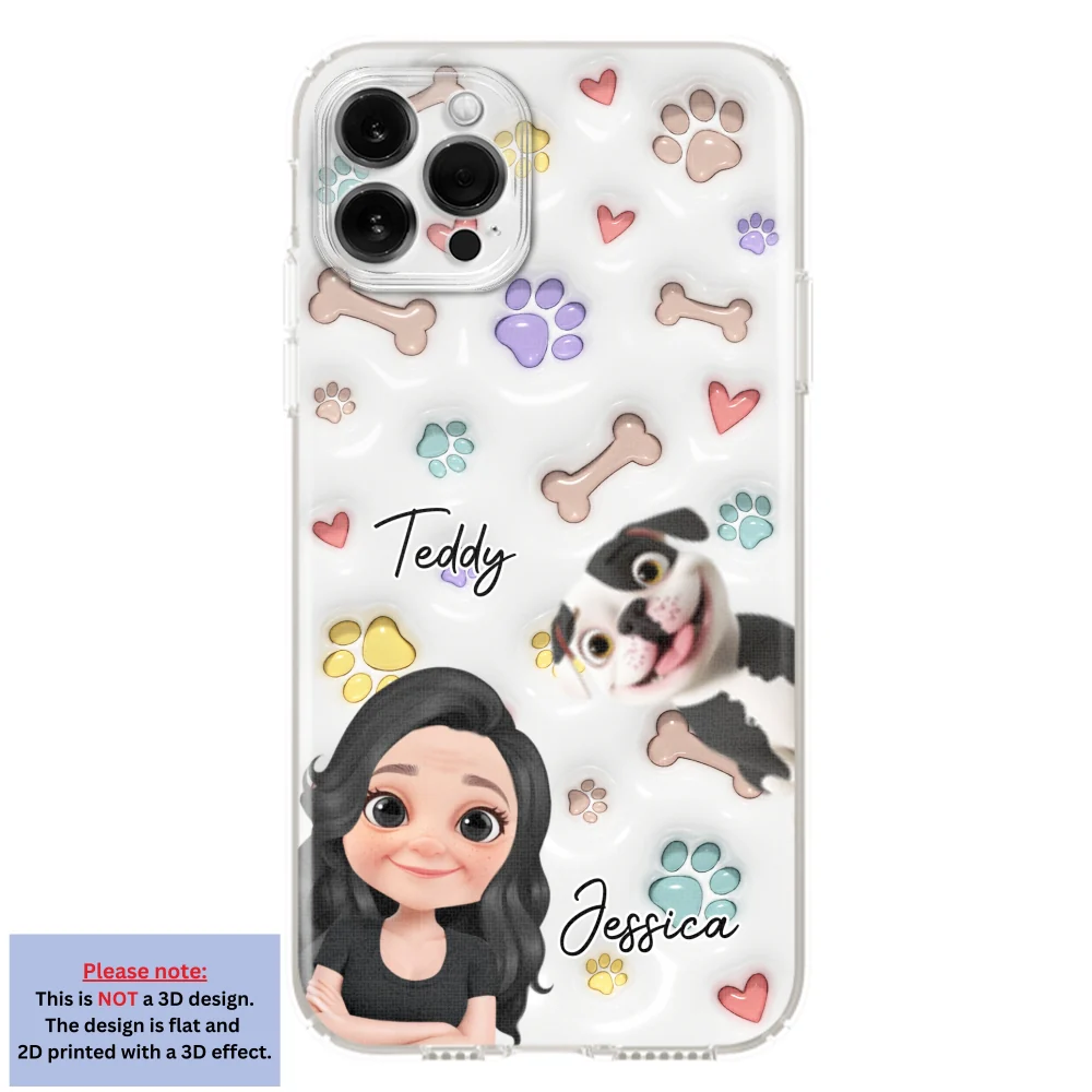 Her Baby Lovely Pets - Personalized Custom 3D Inflated Effect Phone Case - Image 11