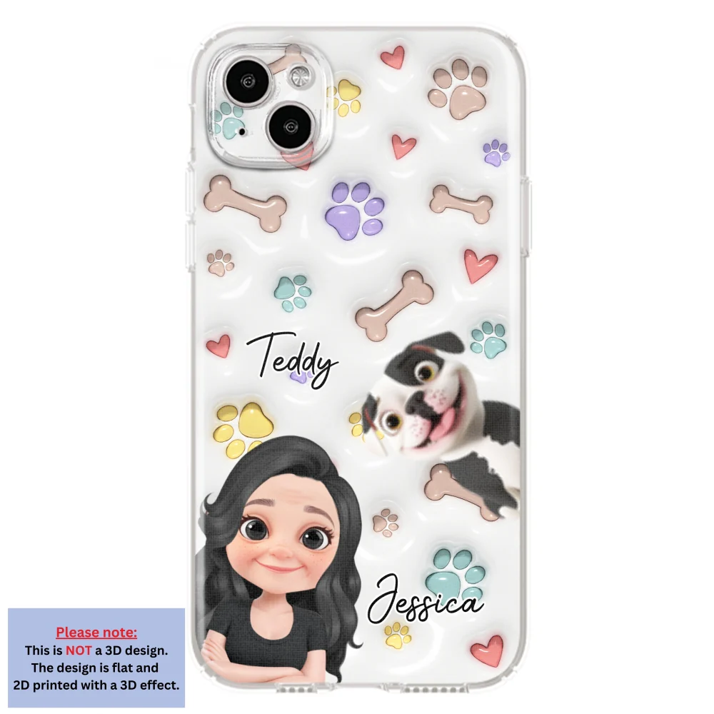 Her Baby Lovely Pets - Personalized Custom 3D Inflated Effect Phone Case - Image 12