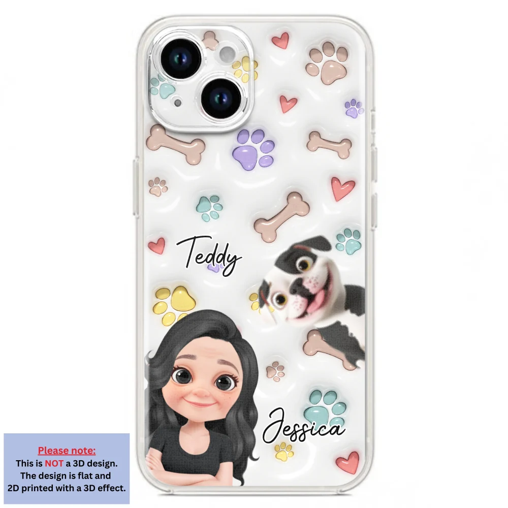 Her Baby Lovely Pets - Personalized Custom 3D Inflated Effect Phone Case - Image 16