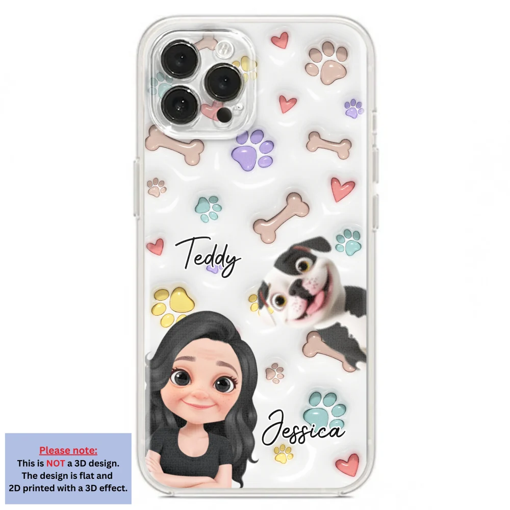 Her Baby Lovely Pets - Personalized Custom 3D Inflated Effect Phone Case - Image 17