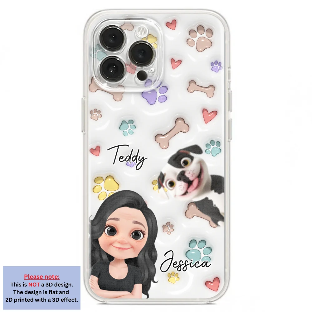 Her Baby Lovely Pets - Personalized Custom 3D Inflated Effect Phone Case - Image 18