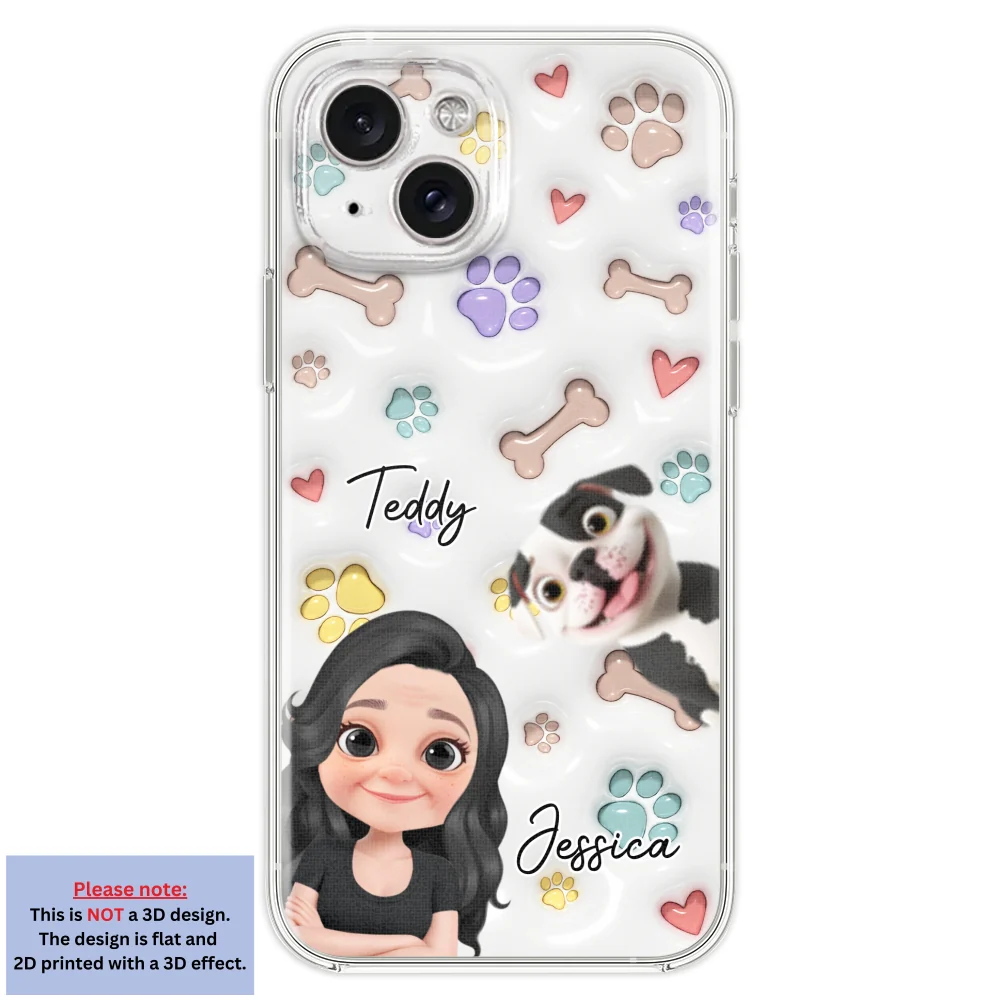 Her Baby Lovely Pets - Personalized Custom 3D Inflated Effect Phone Case - Image 19