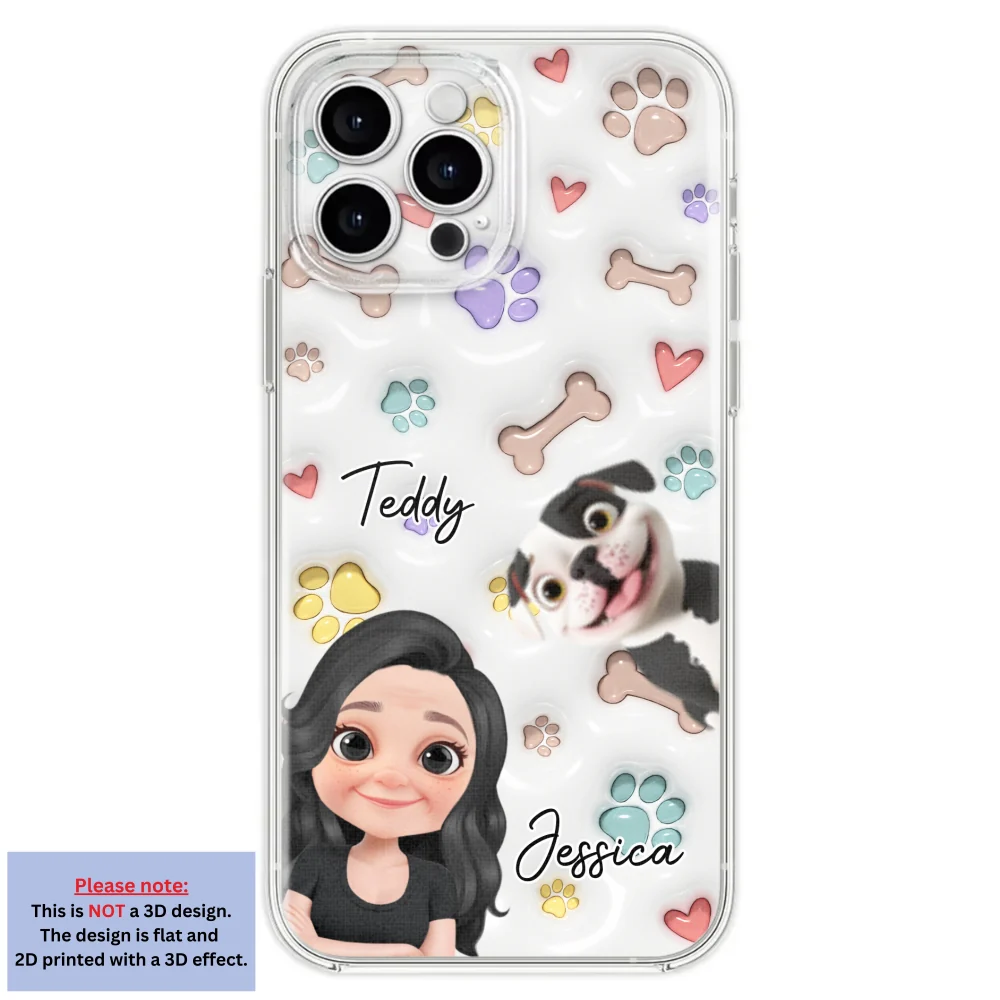 Her Baby Lovely Pets - Personalized Custom 3D Inflated Effect Phone Case - Image 25
