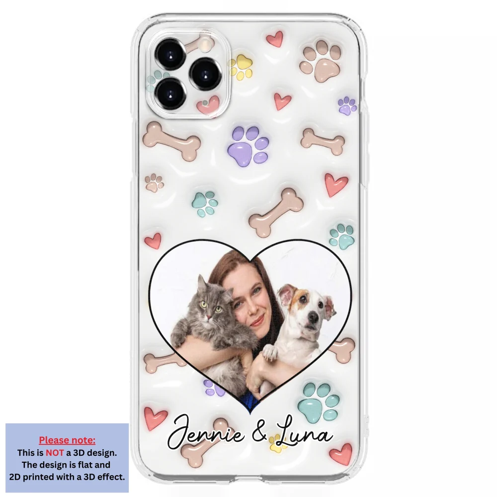 Her Baby Lovely Pets Ver Photo - Personalized Custom 3D Inflated Effect Phone Case - Image 5