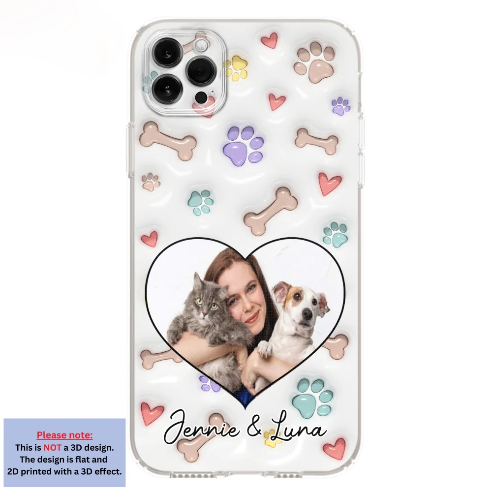 Her Baby Lovely Pets Ver Photo - Personalized Custom 3D Inflated Effect Phone Case - Image 8