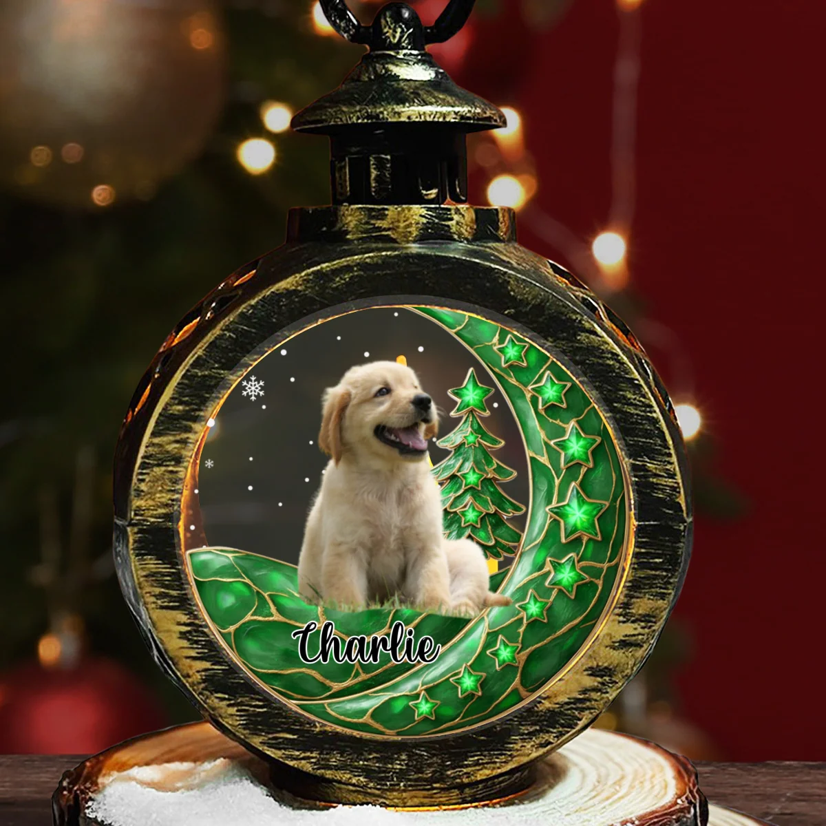 Here Beside Pearl Of You Photo - Personalized Custom 3D Effect Christmas Lantern - Image 4