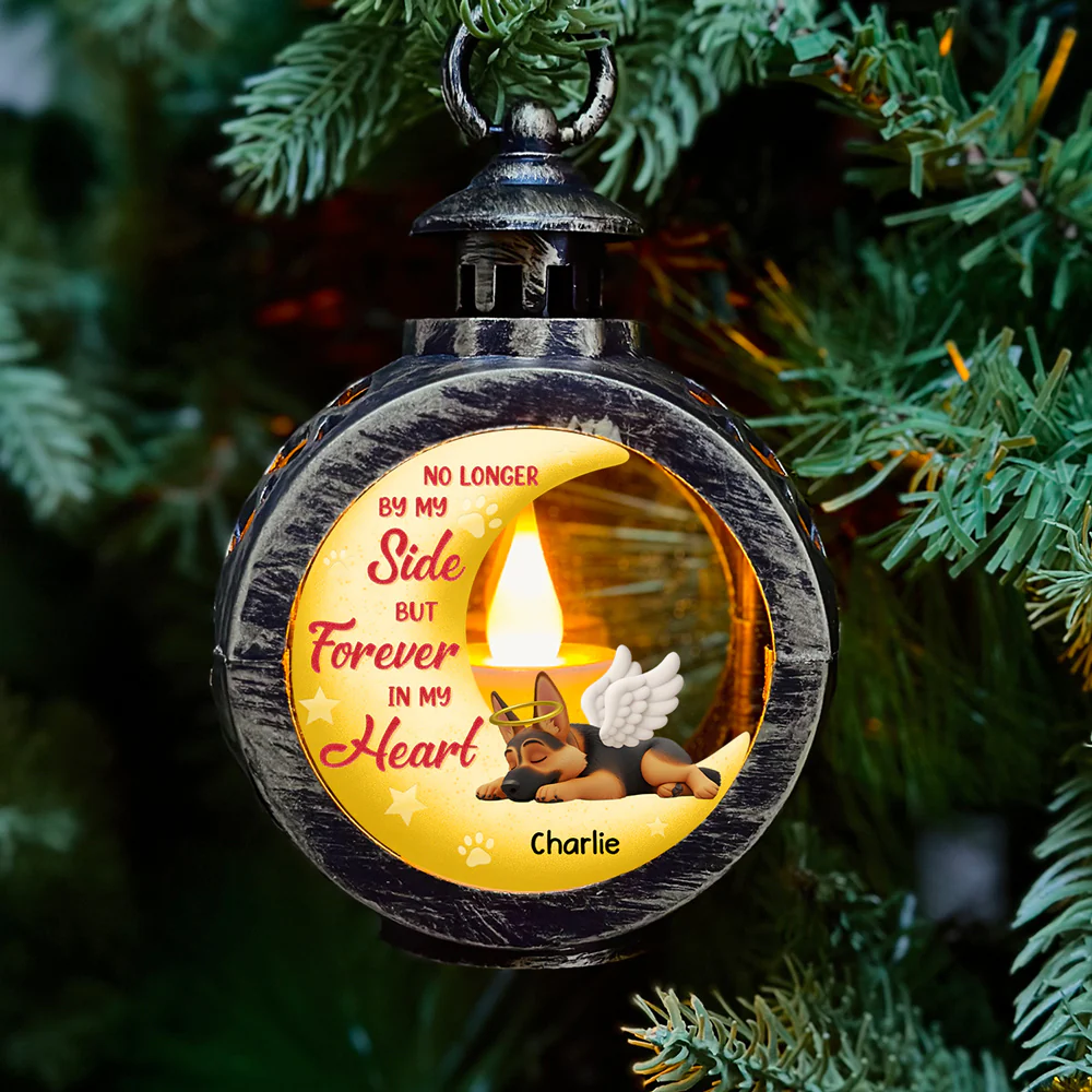 Here In My Heart - Personalized Custom Christmas Lantern - Image 2