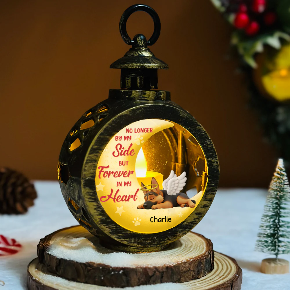 Here In My Heart - Personalized Custom Christmas Lantern - Image 5