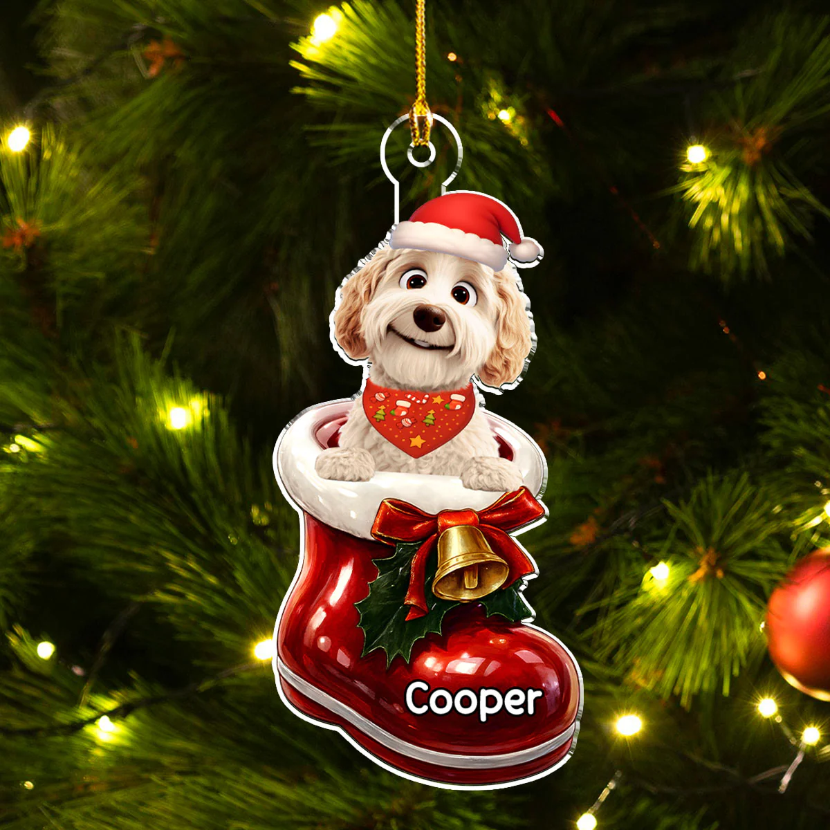 Here In Your Shoes - Personalized Custom 3D Effect Acrylic Ornament - Image 4