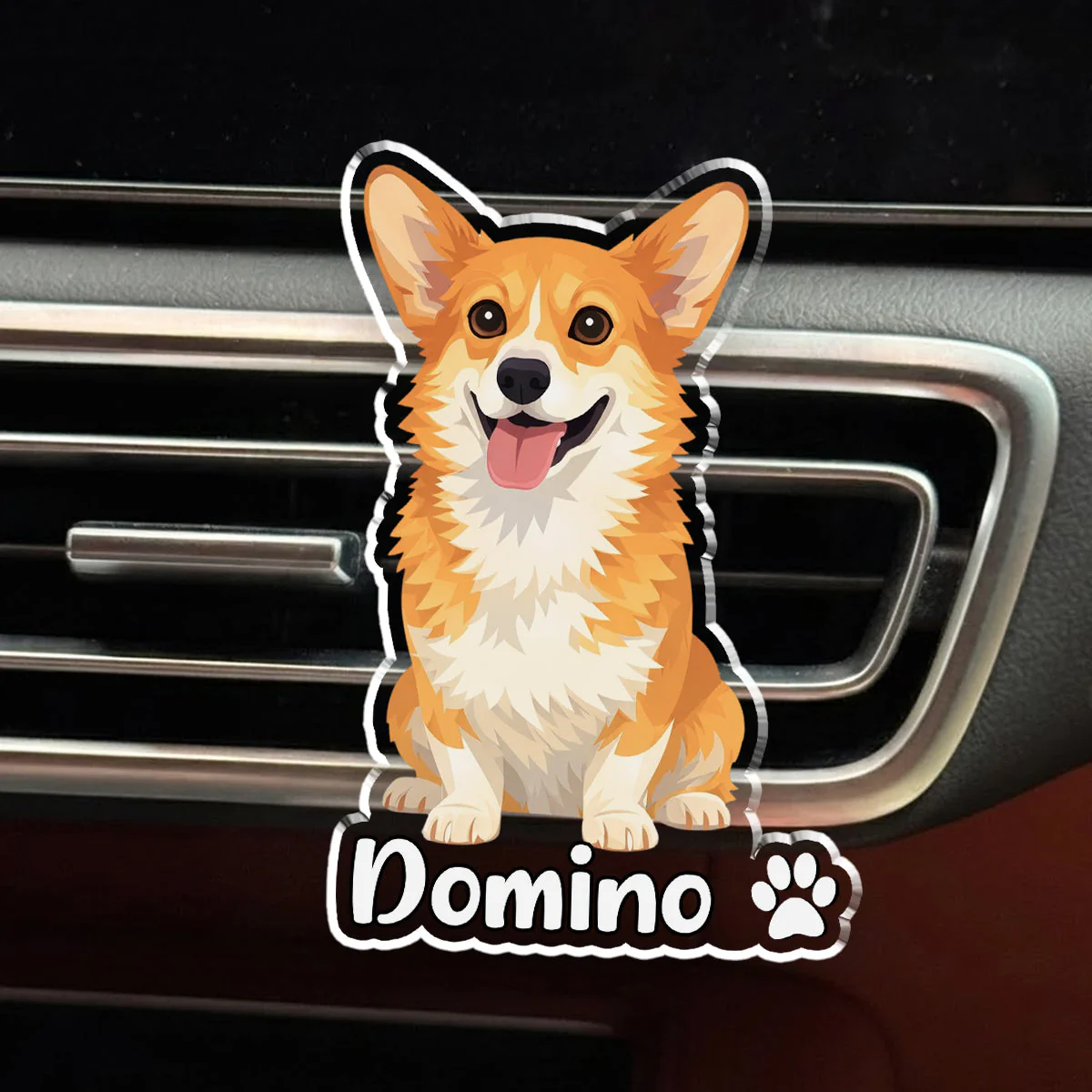 Here Is The Dog - Personalized Custom Car Vent Clip
