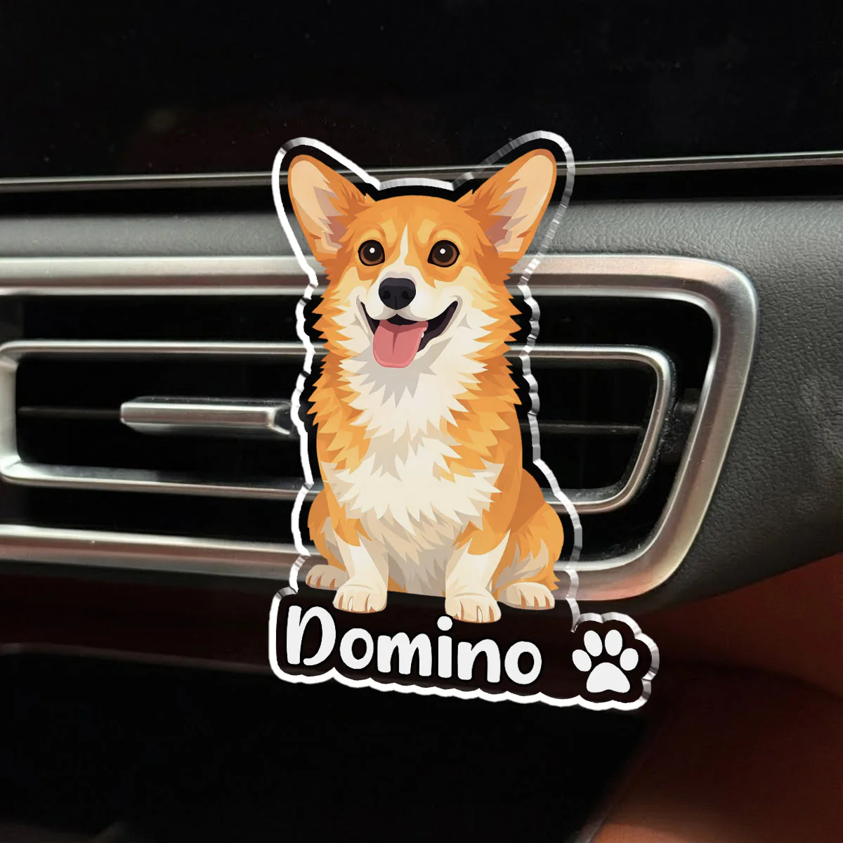 Here Is The Dog - Personalized Custom Car Vent Clip - Image 2