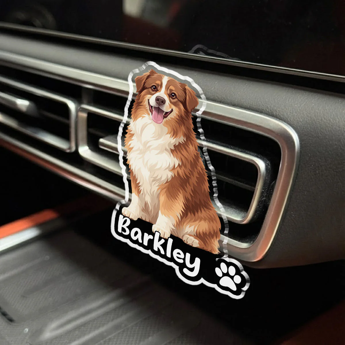 Here Is The Dog - Personalized Custom Car Vent Clip - Image 3