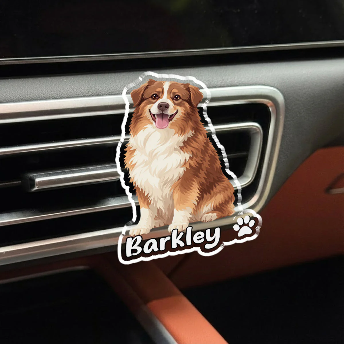 Here Is The Dog - Personalized Custom Car Vent Clip - Image 4