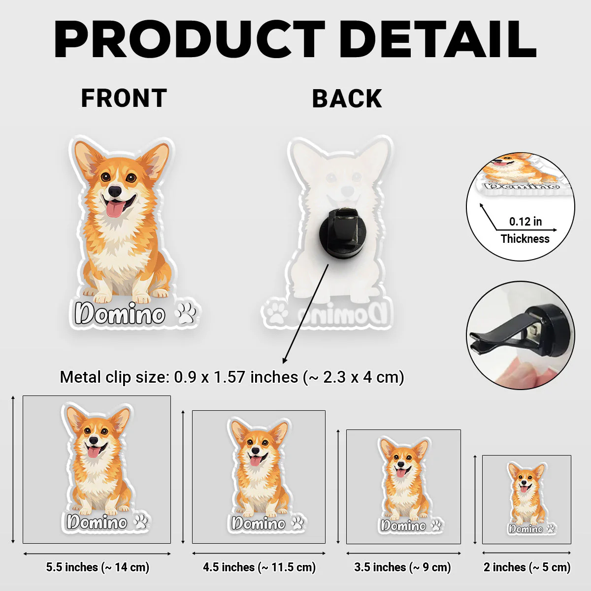 Here Is The Dog - Personalized Custom Car Vent Clip - Image 5
