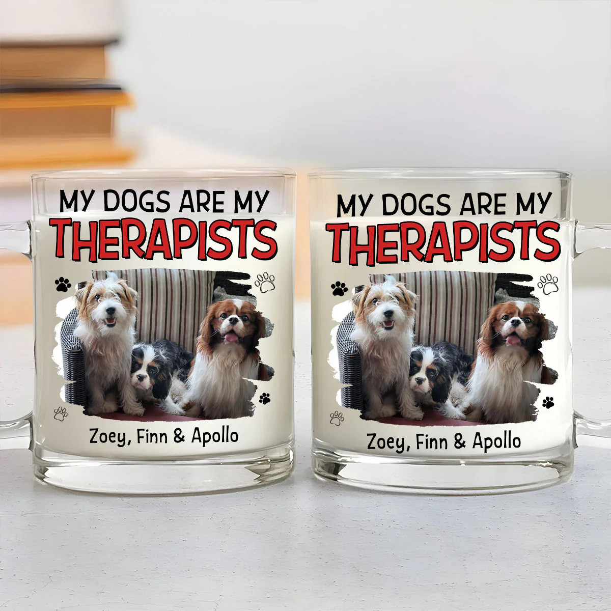 Here We Are Photo - Personalized Custom Glass Mug - Image 4