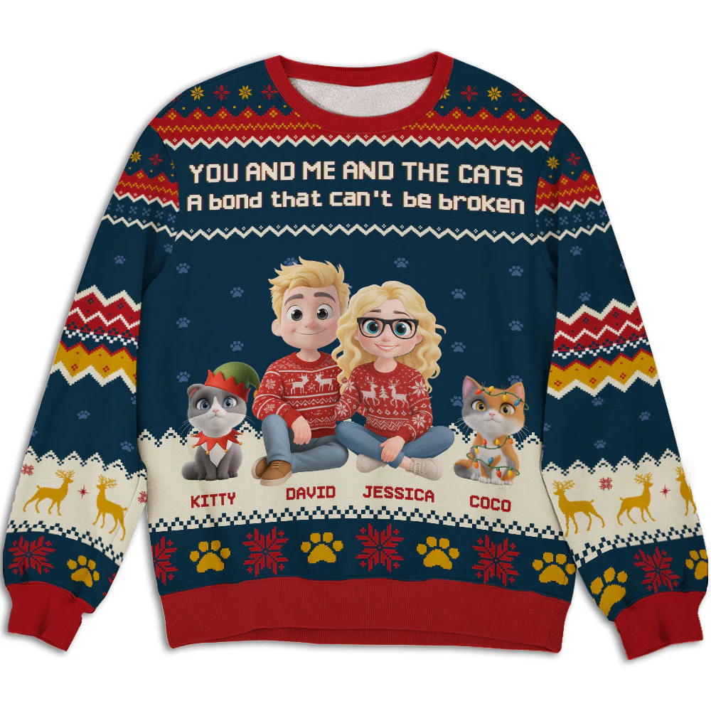 Holy Season With Cats - Personalized Custom All-Over-Print Sweatshirt
