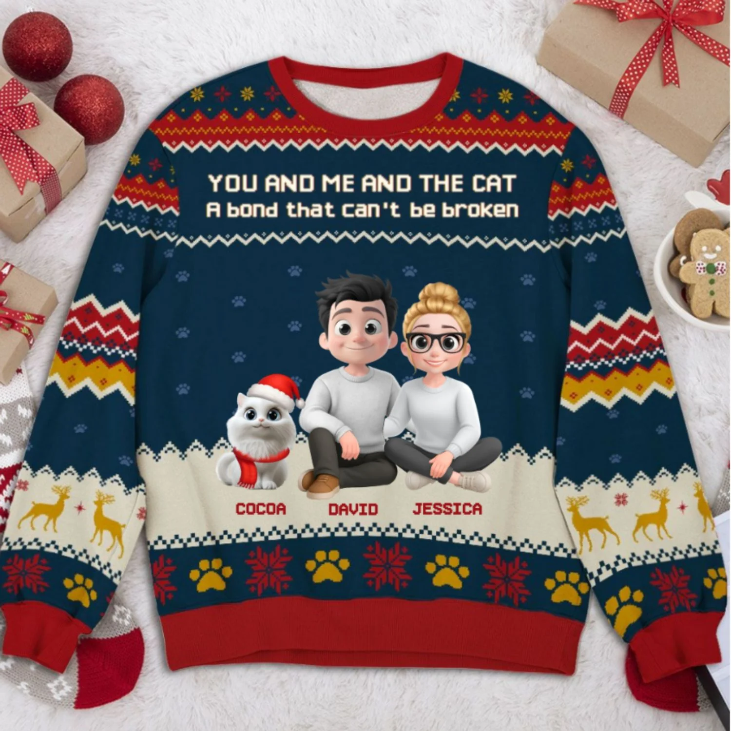 Holy Season With Cats - Personalized Custom All-Over-Print Sweatshirt - Image 7
