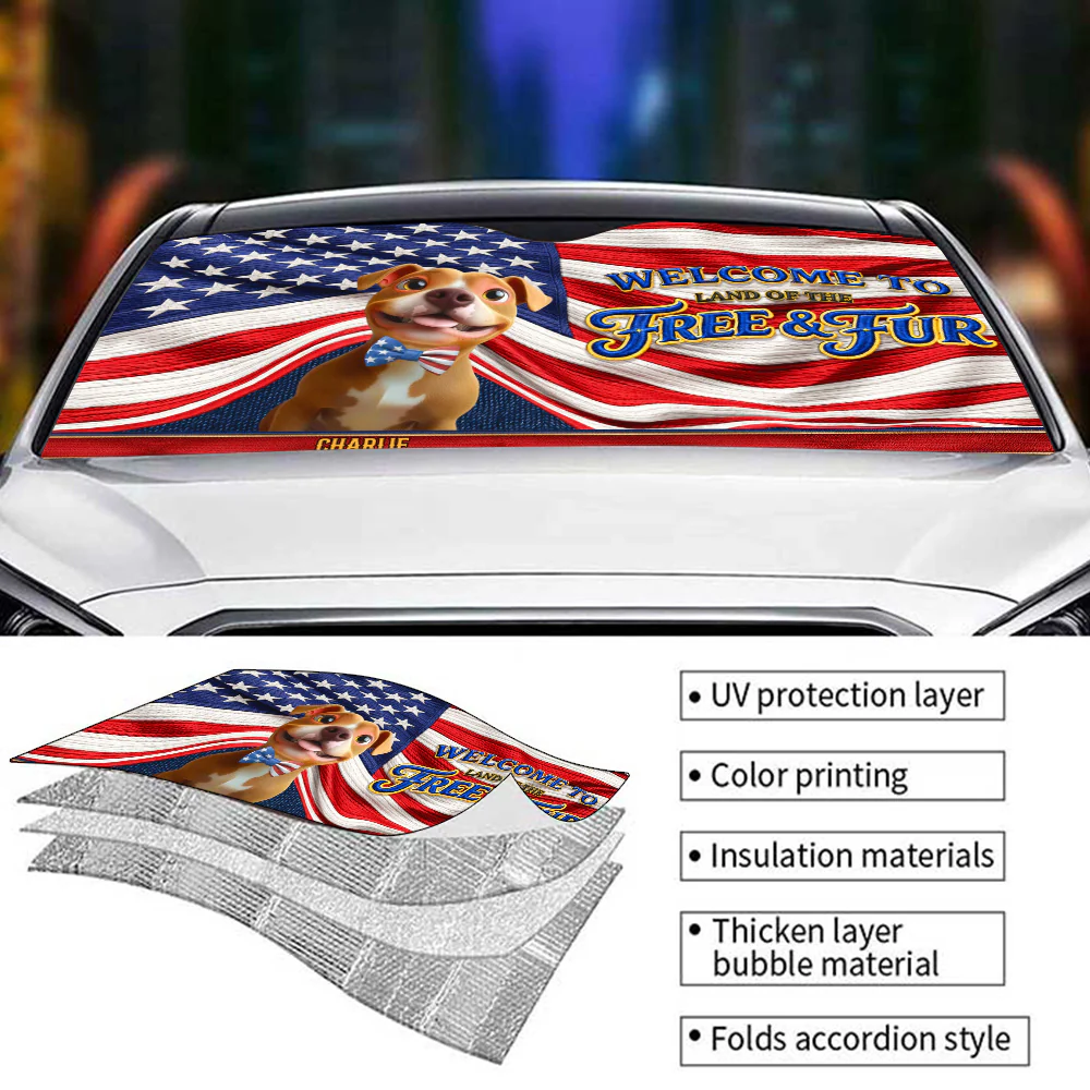 Home Of Freedom Since 1776 - Personalized Custom Car Sunshade - Image 5