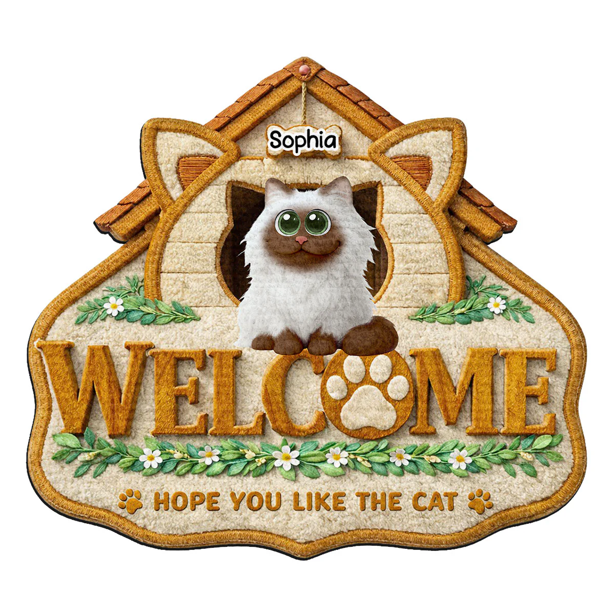 Home Right Here - Personalized Custom 3D Effect Doormat