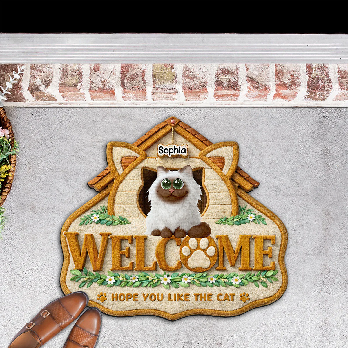 Home Right Here - Personalized Custom 3D Effect Doormat - Image 7