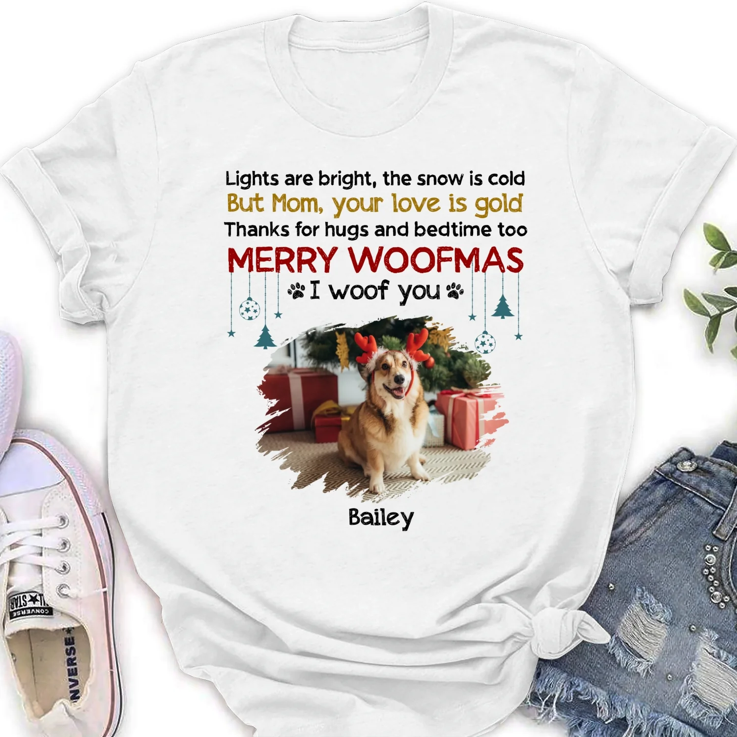 Hugs And You Is All I Need Photo - Personalized Custom Women's T-shirt - Image 5