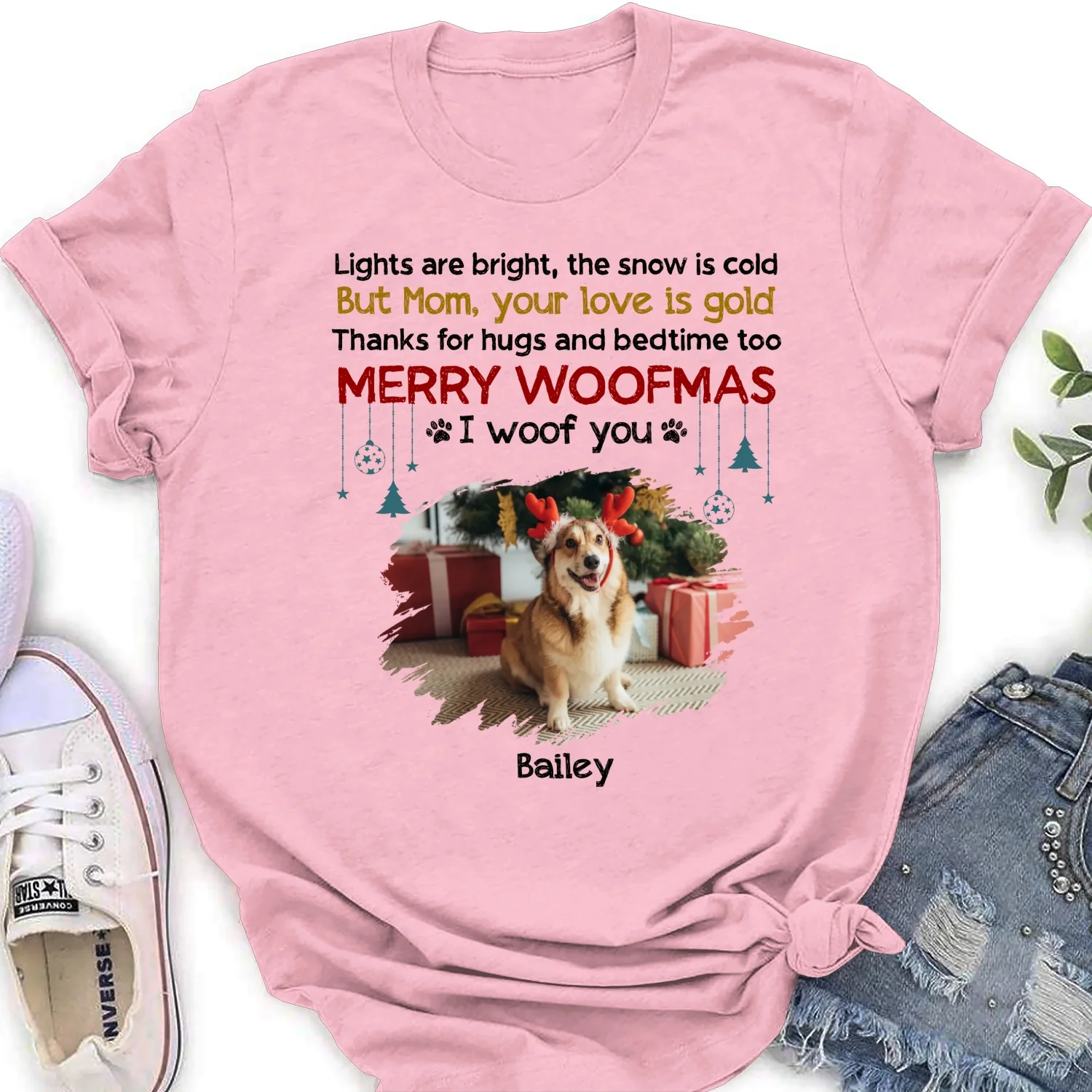 Hugs And You Is All I Need Photo - Personalized Custom Women's T-shirt - Image 7