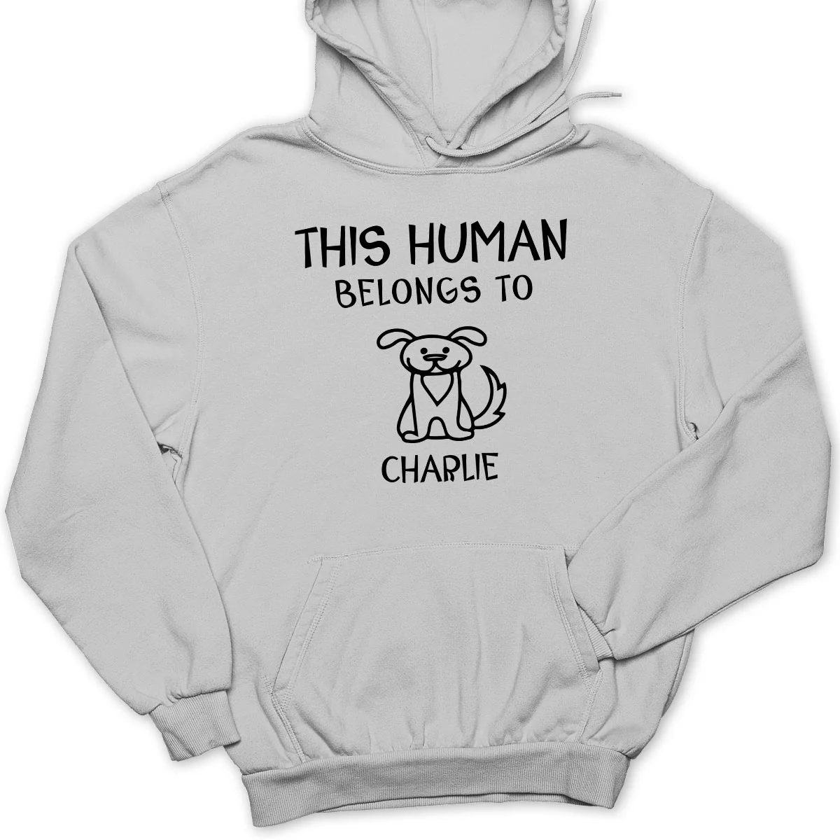 Human And Dog Line Cartoon - Personalized Custom Hoodie