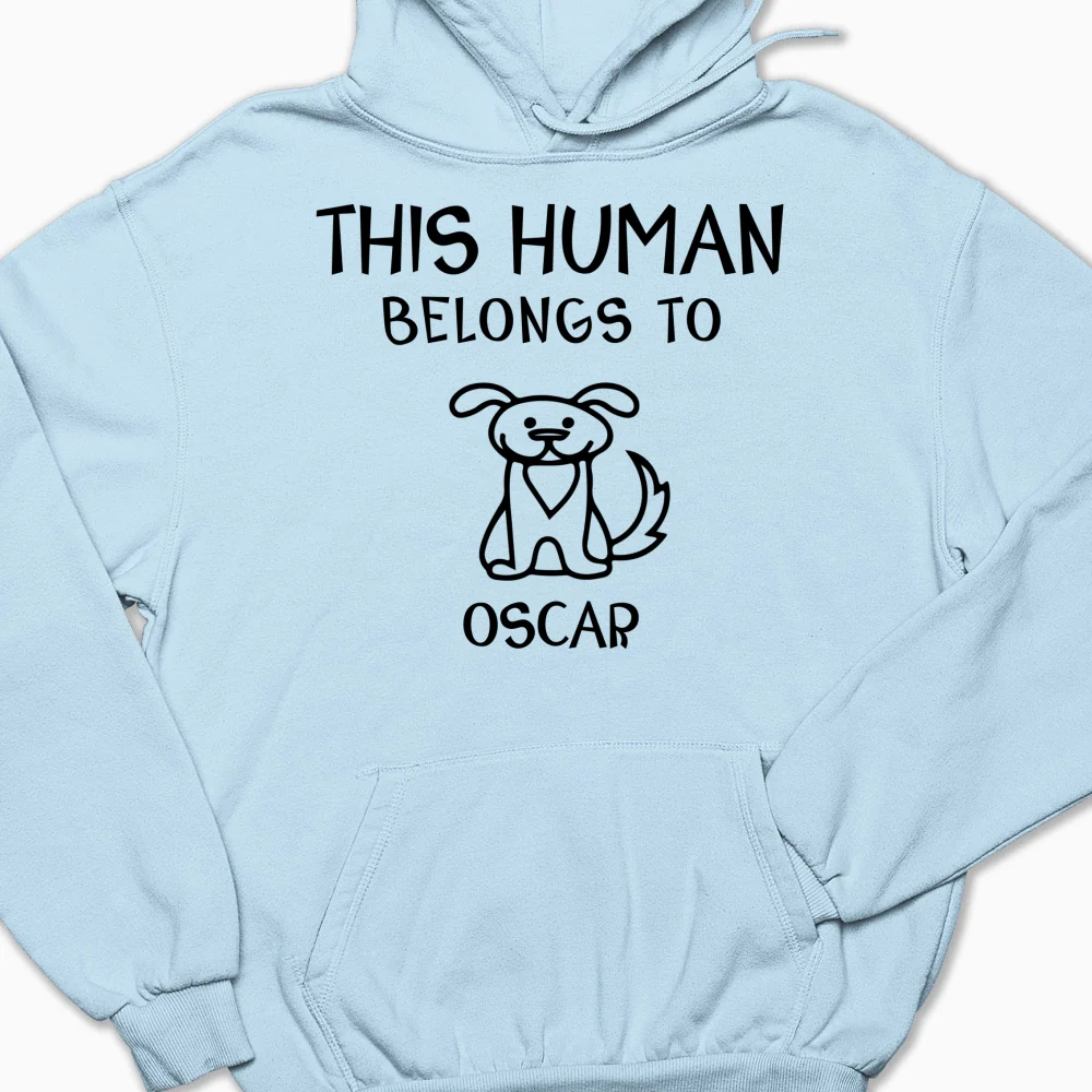 Human And Dog Line Cartoon - Personalized Custom Hoodie - Image 6