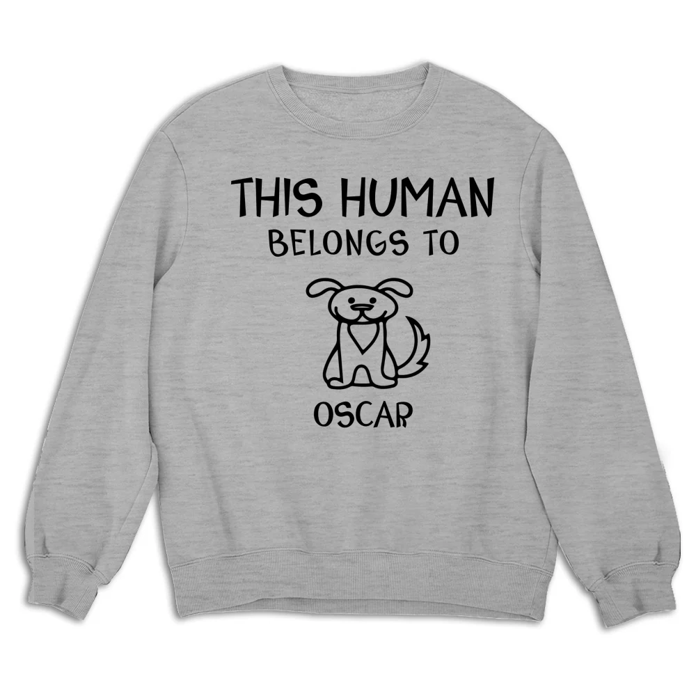 Human And Dog Line Cartoon - Personalized Custom Sweatshirt - Image 6