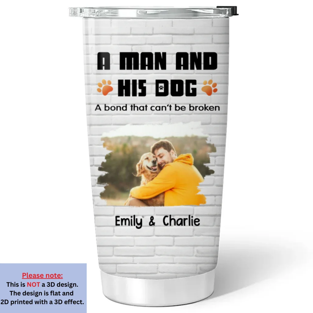 Human And Their Dog Cartoon Christmas Ver New Photo - Personalized Custom Tumbler - Image 3