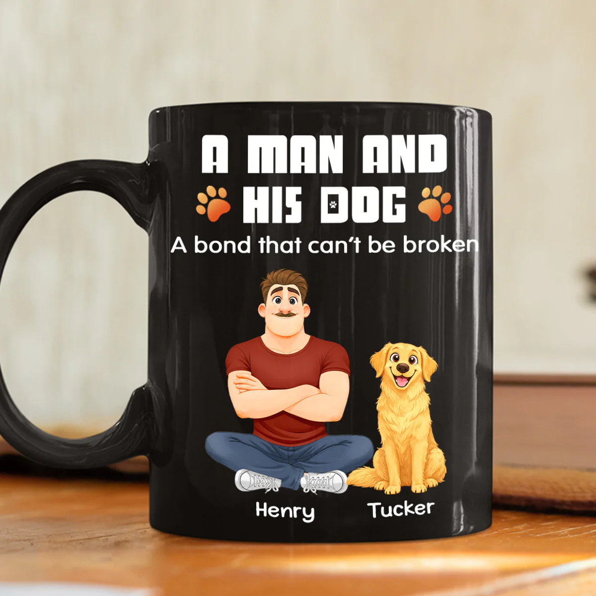 Human And Their Dog Storybook - Personalized Custom Coffee Mug