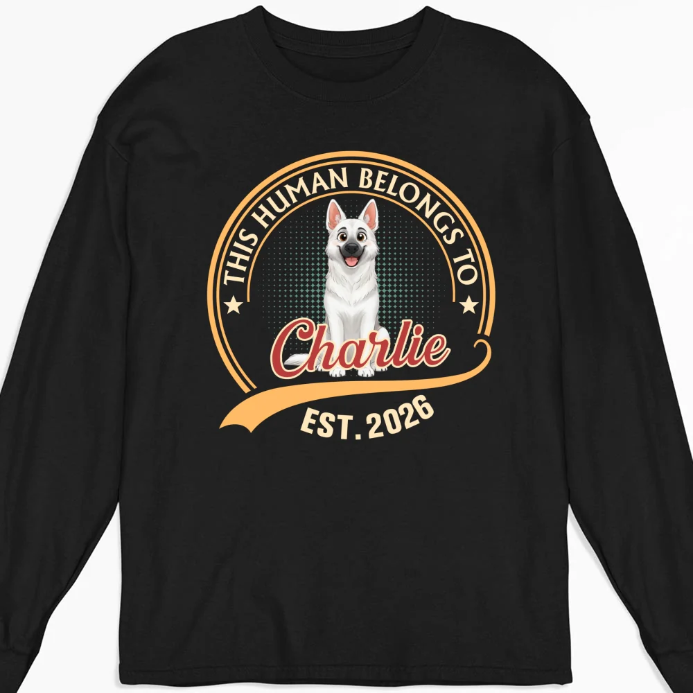 Human Belongs To Storybook Dog - Personalized Custom Long Sleeve T-shirt - Image 4