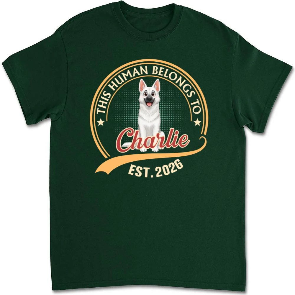 Human Belongs To Storybook Dog - Personalized Custom Unisex T-shirt - Image 8