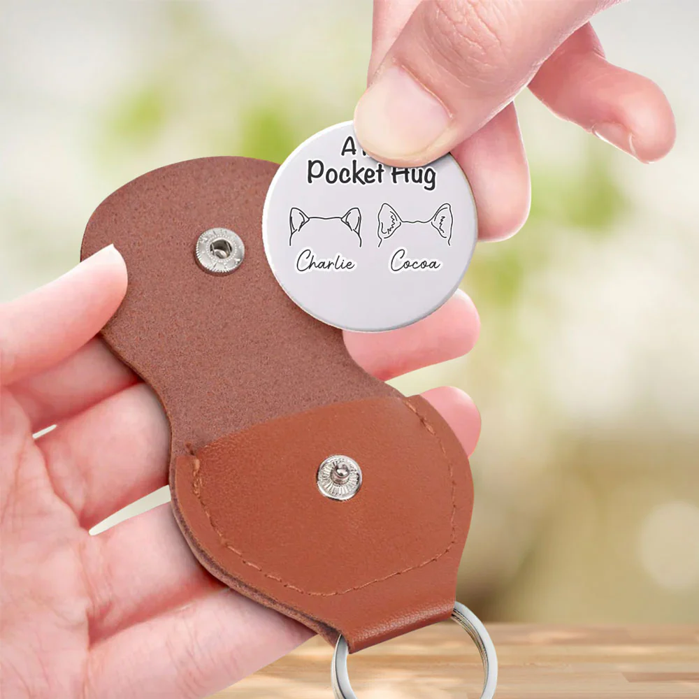 Human Protected By Dog - Personalized Custom Pocket Hug - Image 3