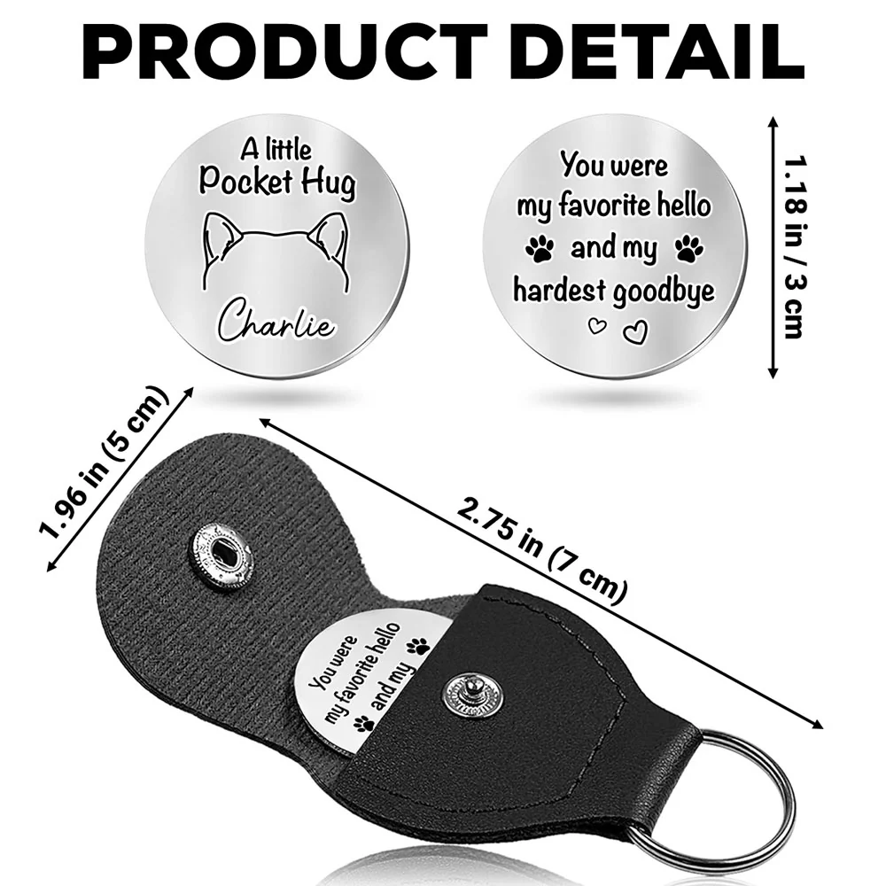 Human Protected By Dog - Personalized Custom Pocket Hug - Image 5