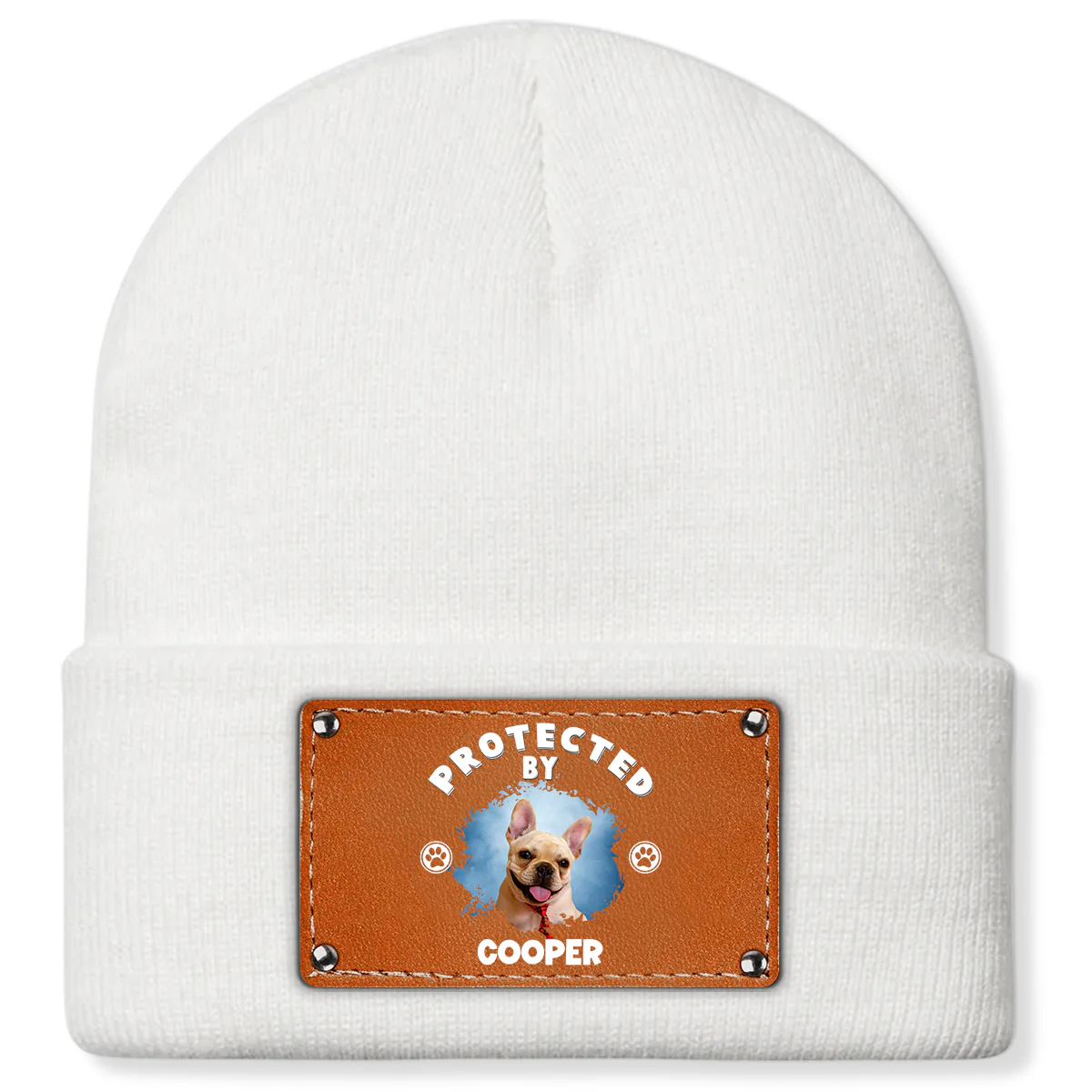 Human Protected By Dogs Photo - Personalized Custom Beanie