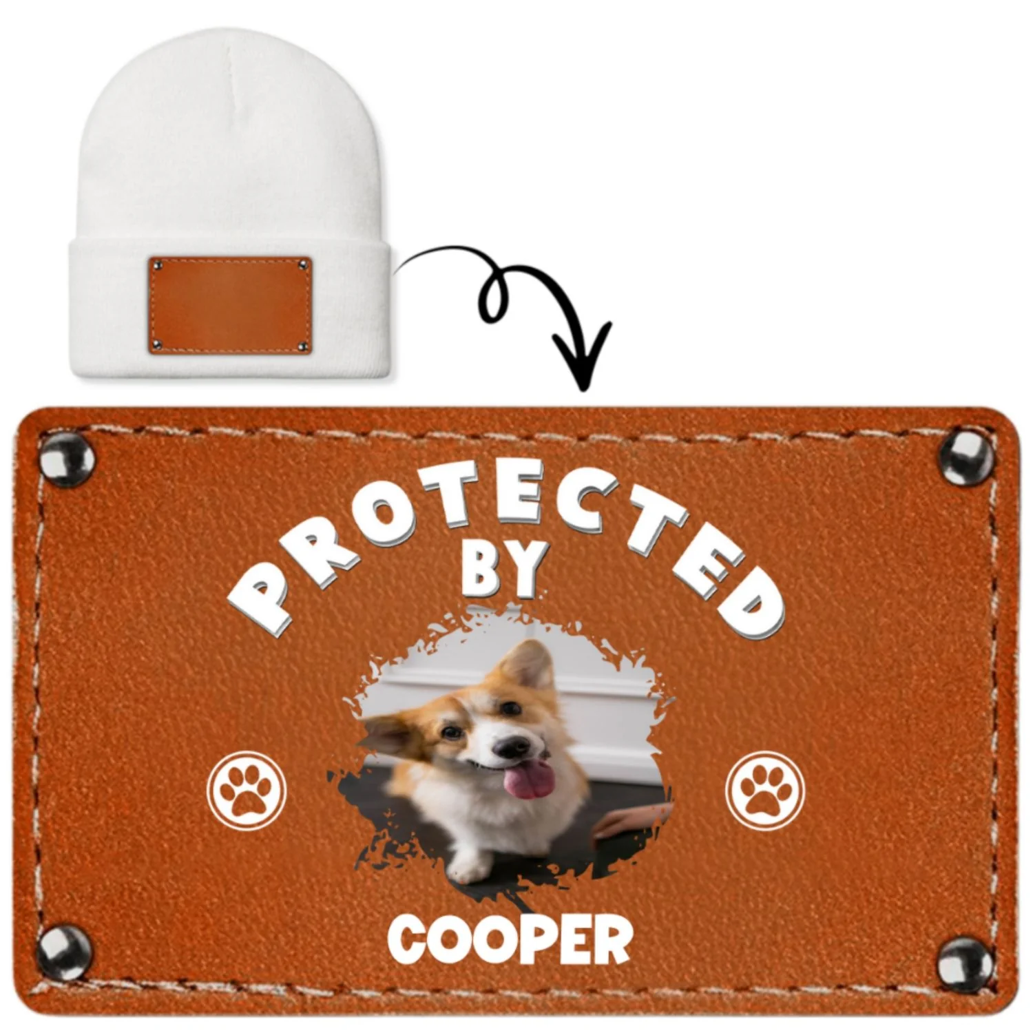 Human Protected By Dogs Photo - Personalized Custom Beanie - Image 6