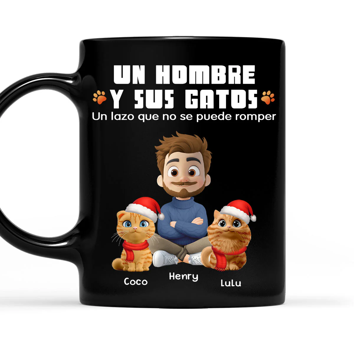 Humano y su gato – Taza de café personalizada