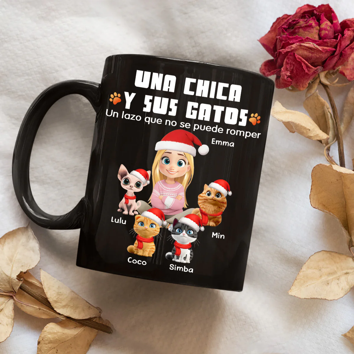 Humano y su gato – Taza de café personalizada - Image 2