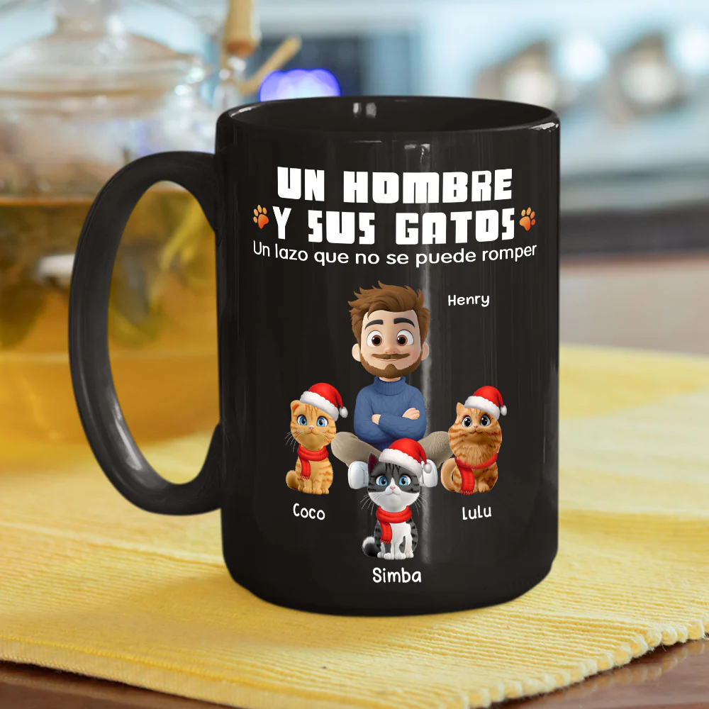 Humano y su gato – Taza de café personalizada - Image 5