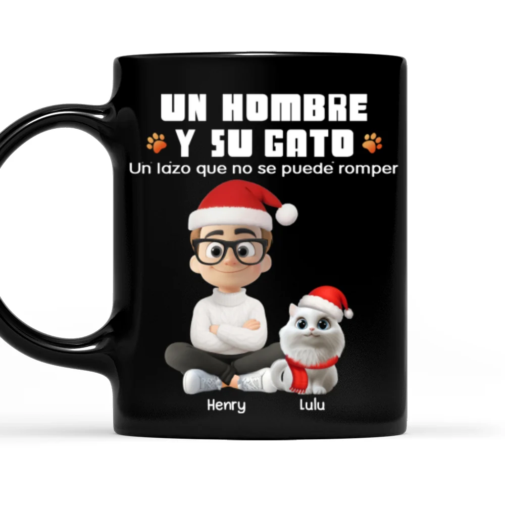 Humano y su gato – Taza de café personalizada - Image 7