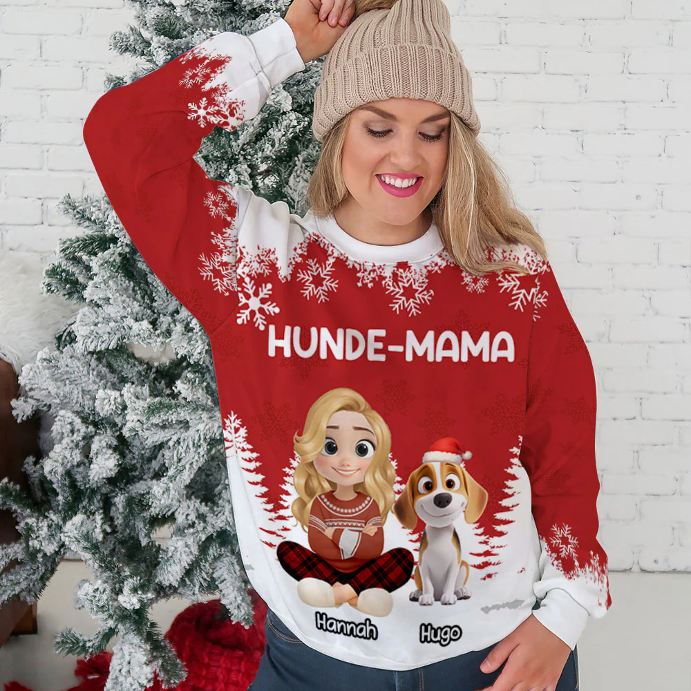Hunde-Mama - Personalisierbares Sweatshirt mit Rundumdruck - Image 4