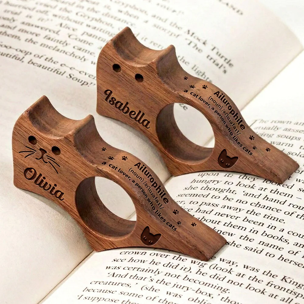 I Am A Cat Lover - Personalized Custom Cat Book Page Holder - Image 2