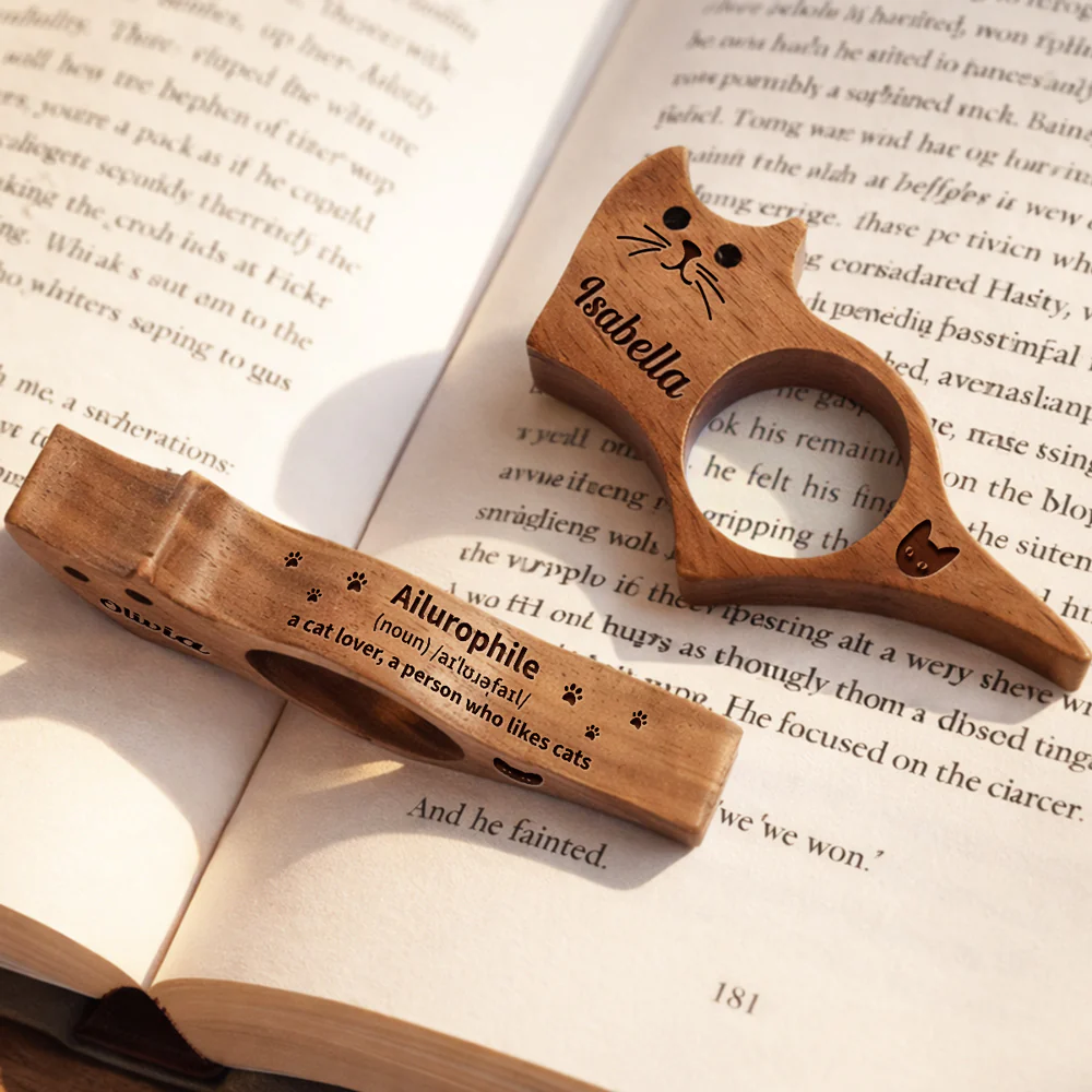 I Am A Cat Lover - Personalized Custom Cat Book Page Holder - Image 5