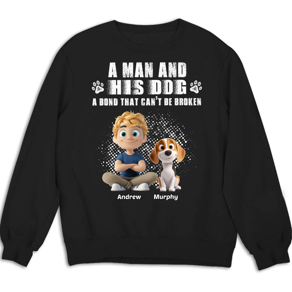 I Am A Dog Dad - Personalized Custom Sweatshirt