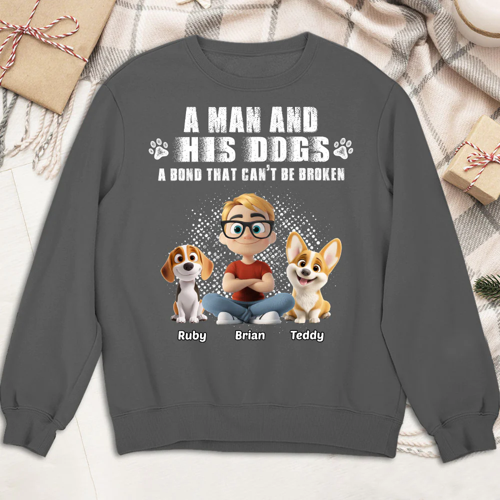 I Am A Dog Dad - Personalized Custom Sweatshirt - Image 2