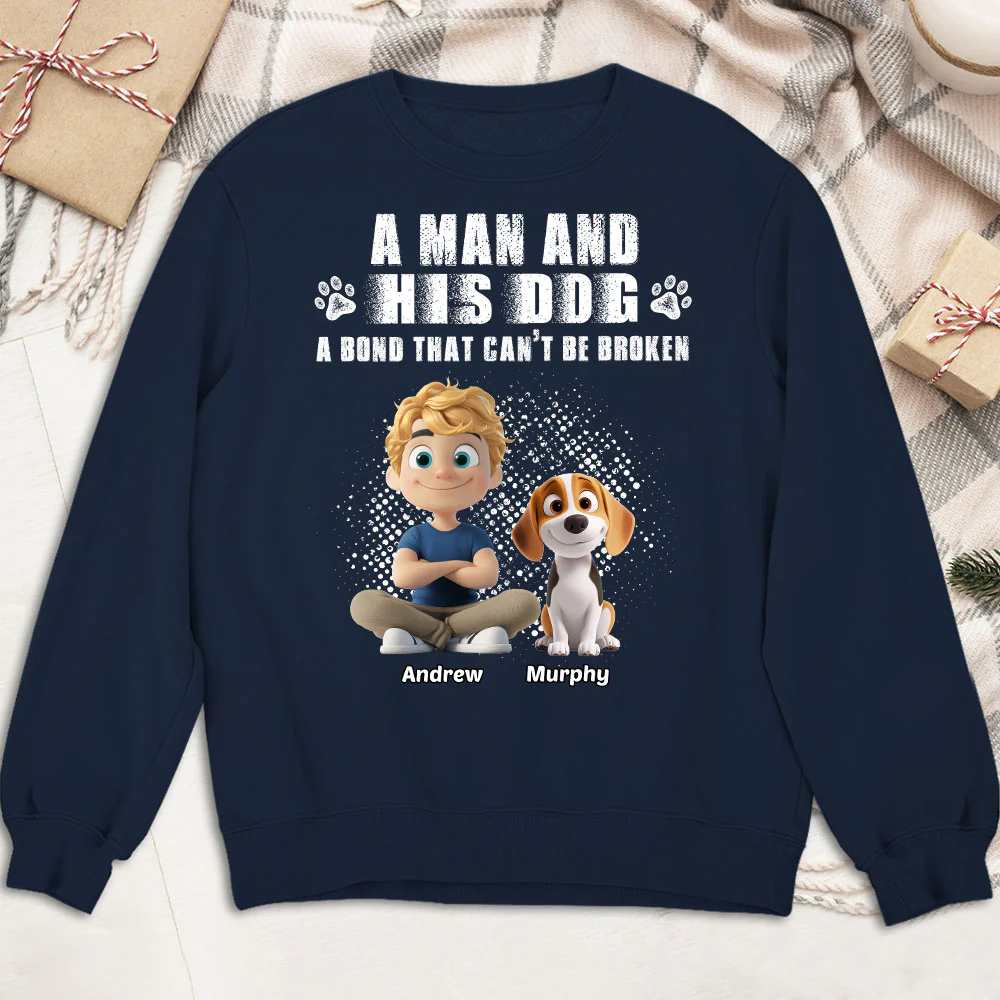 I Am A Dog Dad - Personalized Custom Sweatshirt - Image 3