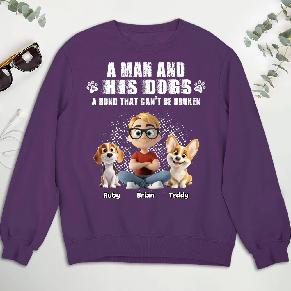 I Am A Dog Dad - Personalized Custom Sweatshirt - Image 4